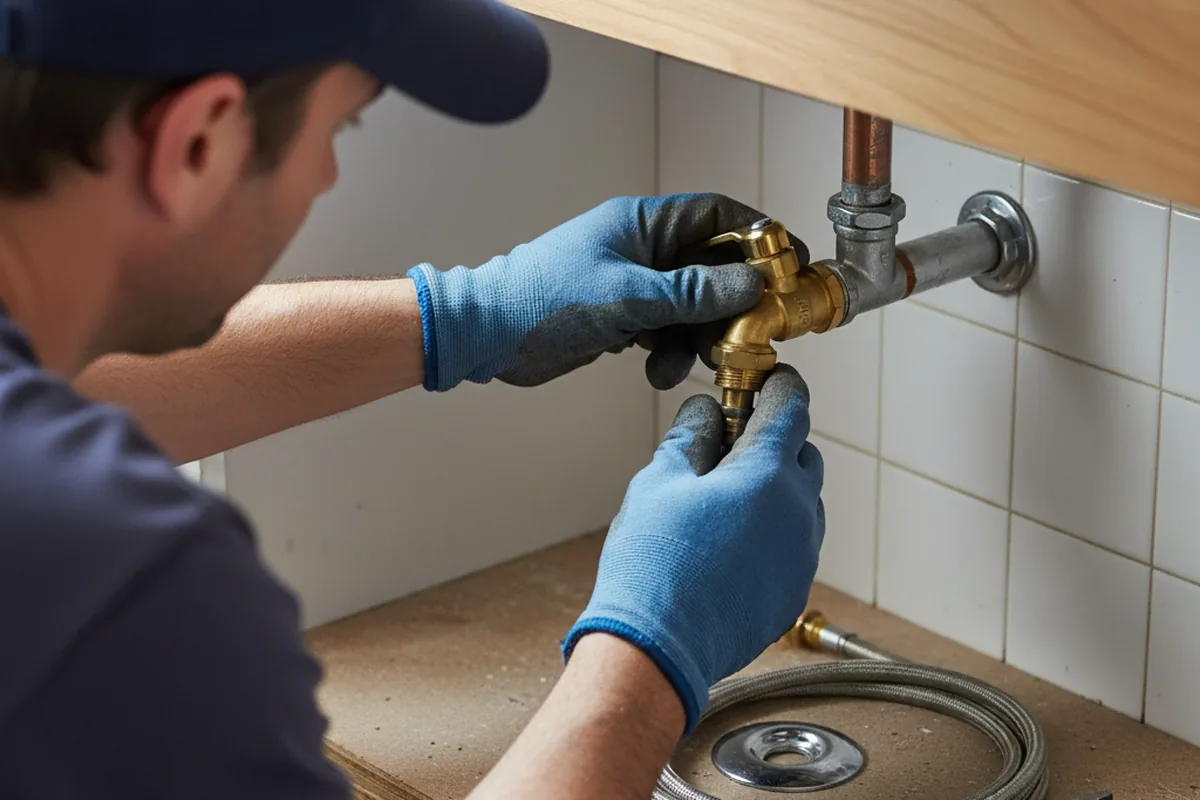 Shutoff valve and fitting work during Faucet and Fixture Repair in Bickleton